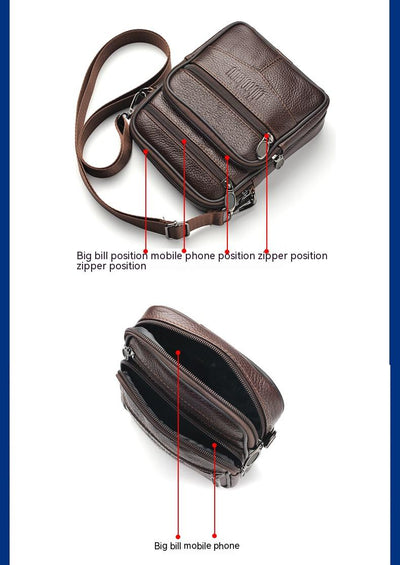 Bolsa de Cintura Multifuncional para Hombre - Bandolera Mensajero con Compartimentos para Celular - Image 10