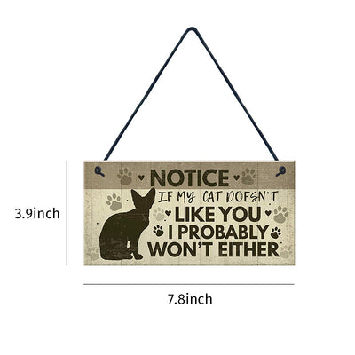 Colgante Vintage de Madera para Gatos - Accesorio Elegante para Mascotas - Image 24