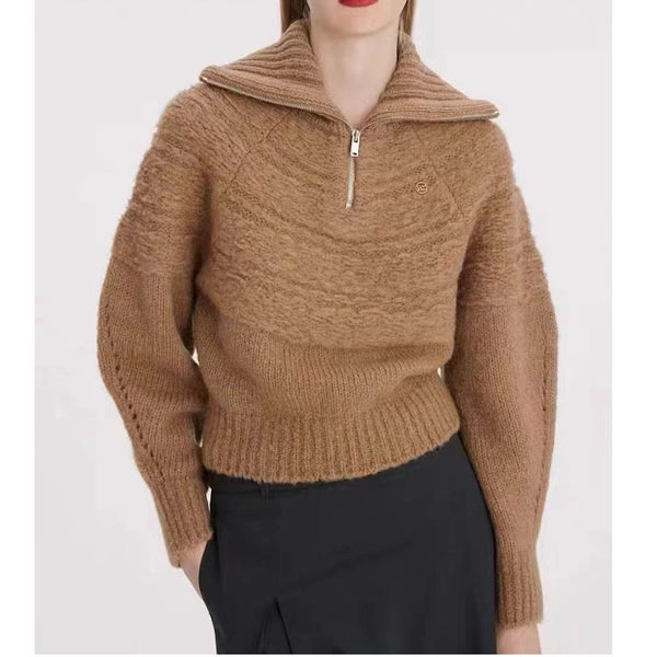 Suéter Deportivo con Cierre de Medio Zip para Mujer