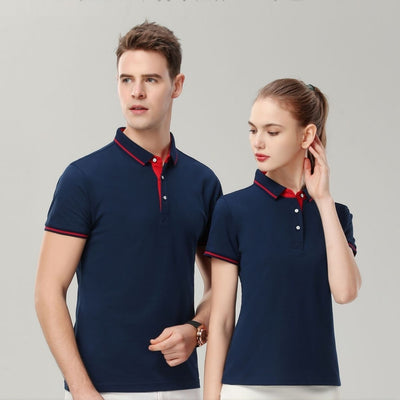 Camiseta de Algodón con Bordado en Solapa