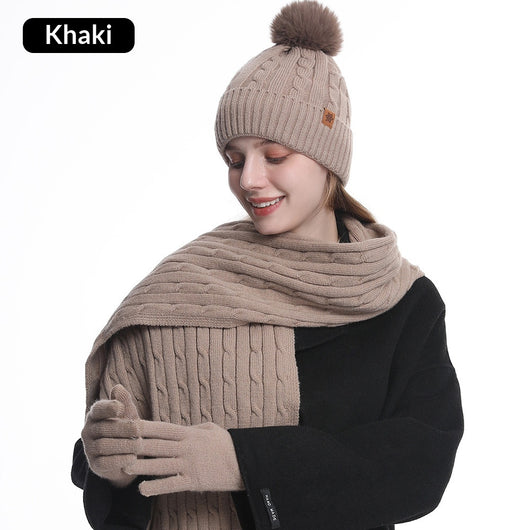 Set de Protección Invernal para Equitación: Gorro, Bufanda y Guantes Tejidos - Image 8