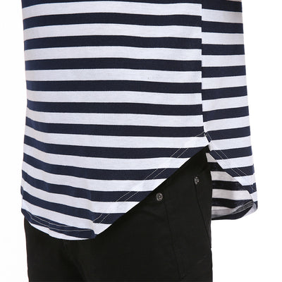 Camiseta Hombre Rayas Manga Corta Cuello Redondo Estilo Urbano - Image 5