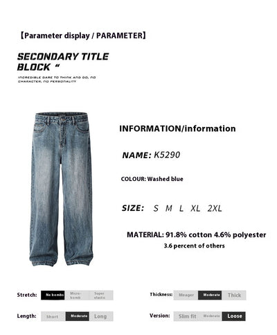 Jeans Americanos Holgados Azul Lavado - Image 8