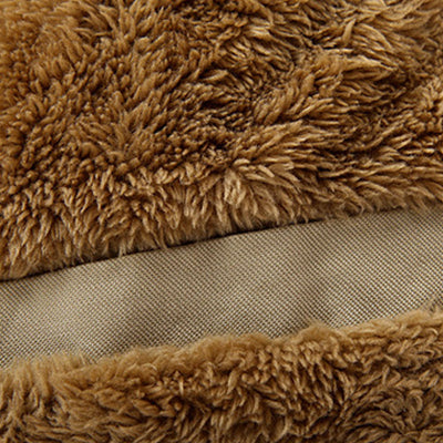 Abrigo Trench Largo Holgado con Cuello de Solapa Acolchado en Terciopelo - Image 9