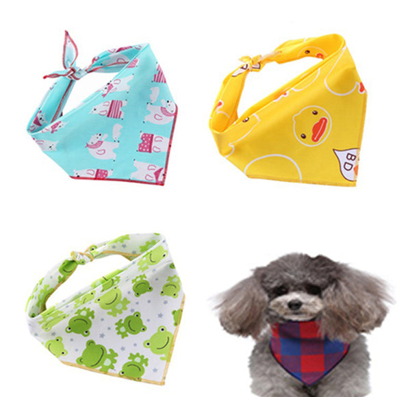 Pañoleta Ajustable para Perros y Gatos - Babero Triangular de Algodón Suave