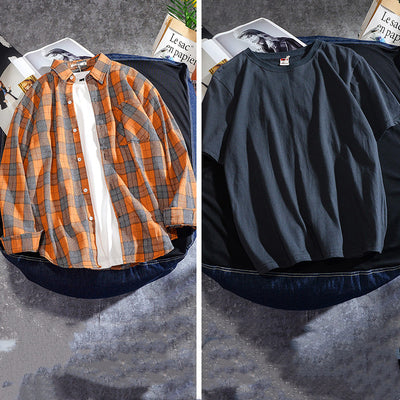 Camisa Cuadriculada Clásica para Hombre - Manga Larga Primavera Otoño - Image 23