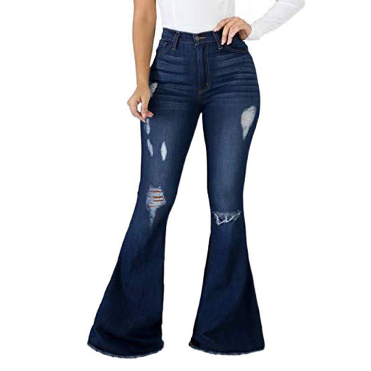 Jeans Acampanados Rotos con Elasticidad Premium para Mujer - Image 5