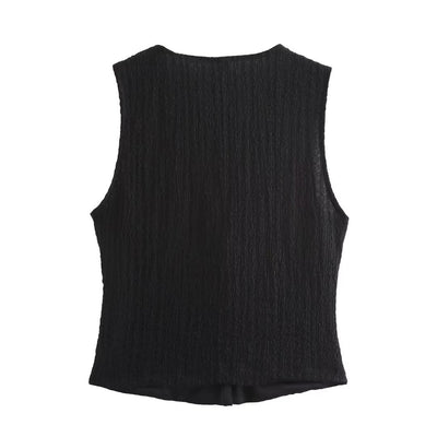 Conjunto Texturizado: Chaleco y Pantalón Recto - Image 23