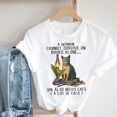 Playera de Gato Estilo Europeo Manga Corta para Verano - Image 12
