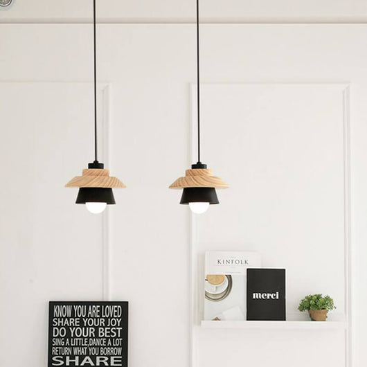 Lámpara Colgante Minimalista de Madera y Aleación Estilo Japonés - Image 25
