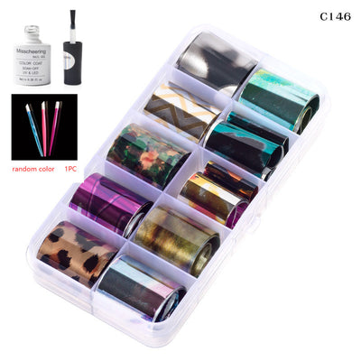 Set de 12 Láminas Decorativas para Uñas - Transferencias Nail Art - Image 56