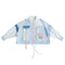 Chaqueta Suelta con Bolsillos Grandes, Cintas y Bloques de Color