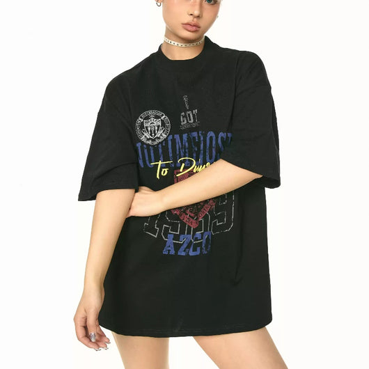 Playera Bordada con Letras Sueltas Estilo Street - Image 3