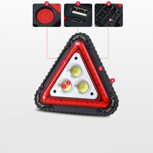 Triángulo de Emergencia LED Recargable y Solar - Image 11