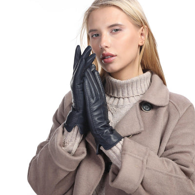 Guantes de Cuero Oveja para Mujer - Cálidos y Elegantes para Otoño e Invierno - Image 2