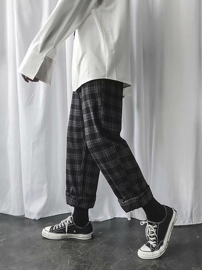 Pantalones Casuales Estilo Danza con Patrón Cuadros para Estudiantes - Image 5
