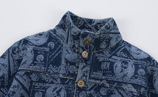 Traje de Mezclilla Infantil con Estampado Minimalista - Image 9