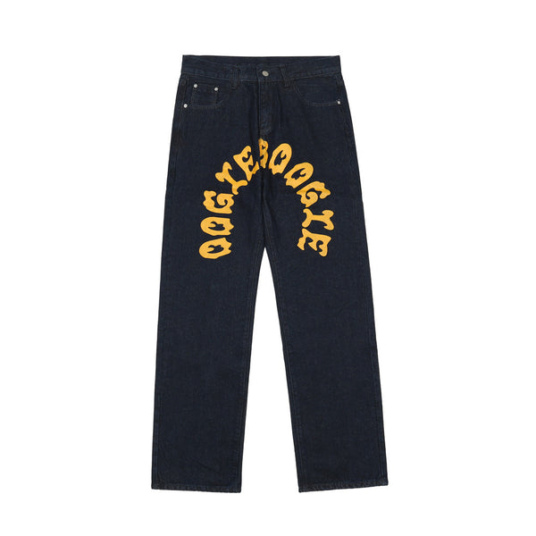 Jeans Casual Lavados con Estampado de Bolsillo para Hombre