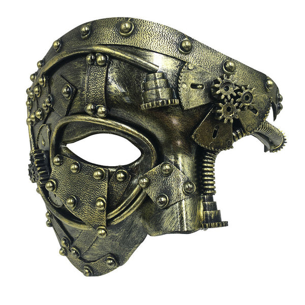 Máscara Steampunk Mascarada Halloween Semirrostro - Image 5