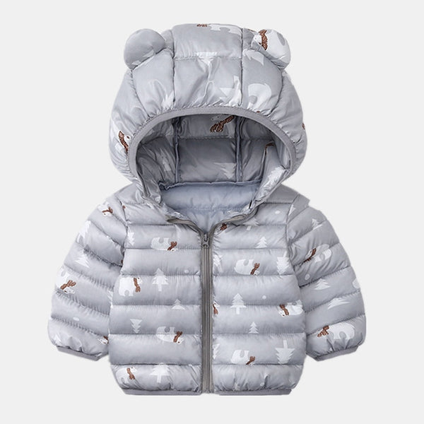 Abrigo Ligero de Algodón para Niños con Capucha Acolchada - Image 6