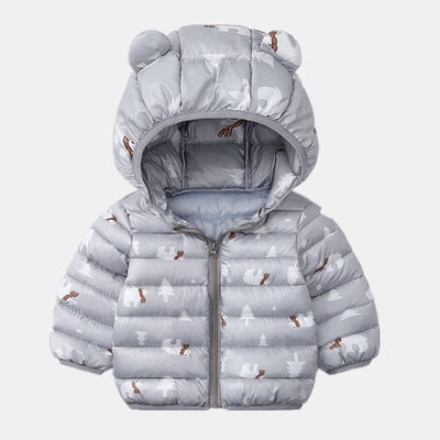 Abrigo Ligero de Algodón para Niños con Capucha Acolchada - Image 6