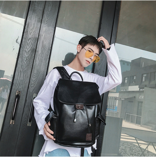 Mochila de Cuero para Hombre Estilo Coreano - Bolso Ejecutivo Convertible con Diseño Moderno - Image 4