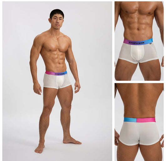 Bóxers Hombre Seda Helada Cintura Baja Verano Degradado Convexo - Image 17