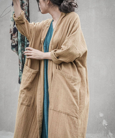 Cardigan Suelto de Lino y Algodón para Otoño e Invierno - Estilo Artístico Versátil - Image 3