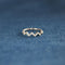 Wave Pattern Zircon Inlaid Adjustable Opening Ring Wave Pattern Ring To My Daughter Highs And Lows Ring Wavy Zigzag Ring Gift Plated HK size9