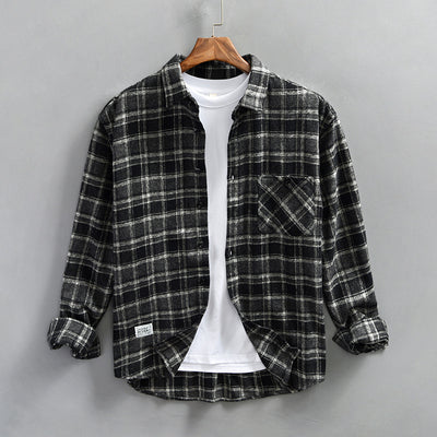 Camisa Casual de Cuadros Retro para Hombre - Image 3