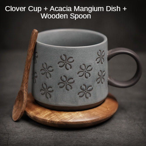Taza de Cerámica Retro con Asa Colgante y Capacidad Extra Grande + Cuchara - Image 24