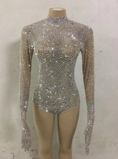 Traje Elástico de Danza y Yoga con Cristales para Mujer - Image 7