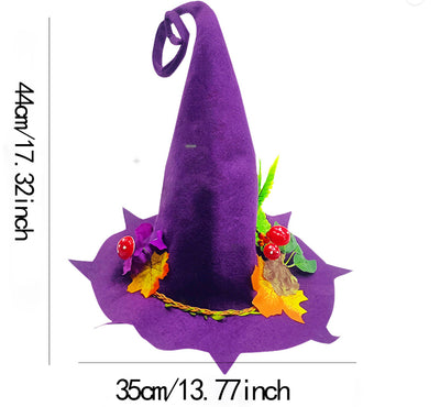 Sombrero de Bruja Halloween Fieltro Puntiagudo para Fiesta - Image 6