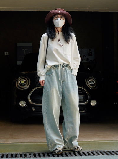 Pantalones Casuales Sueltos Azul Claro para Mujer - Corte Relajado y Cómodo - Image 12