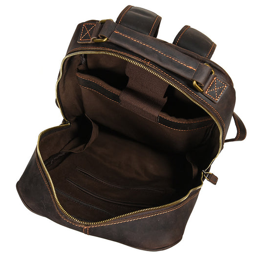 Mochila de Cuero Genuino Retro para Hombre - Gran Capacidad de Viaje - Image 18
