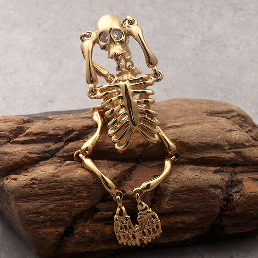 Pulsera Calavera de Acero Titanio para Hombre - Diseño Creativo y Personalizable