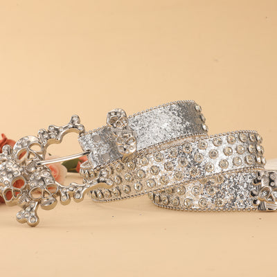 Cinturón Calavera con Incrustaciones de Diamantes y Pedrería - Image 13