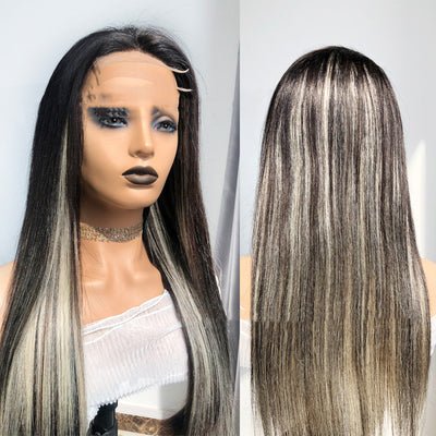 Peluca de Cabello Humano con Encaje - Liso y Ondulado - Image 6