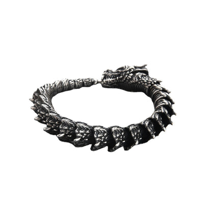Pulsera de Cabeza de Dragón Retro Artesanal para Hombre - Image 8