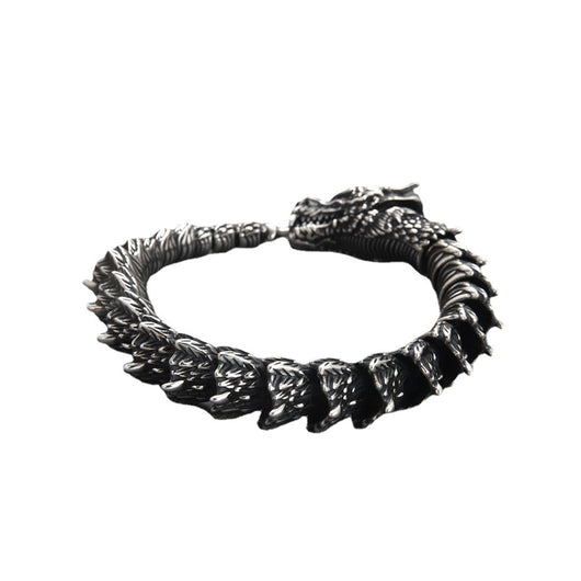 Pulsera de Cabeza de Dragón Retro Artesanal para Hombre - Image 8
