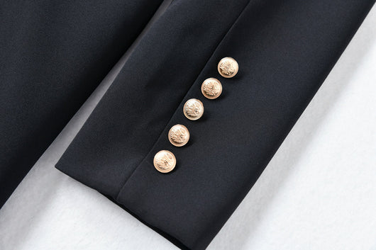 Vestido Ejecutivo Doble Botonadura con Cinturón Ajustado para Mujer - Image 24