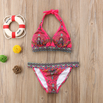 Bikini Étnico Retro Halter Triangular - Estilo Clásico y Sexy - Image 13
