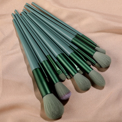 Set de 13 Brochas de Maquillaje Flor Púrpura con Cerdas Suaves - Image 11