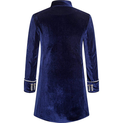 Abrigo Uniforme Steampunk Terciopelo Cuello Alto para Hombre - Image 4