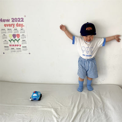 Conjunto Infantil Helado a Cuadros - Playera Manga Corta - Image 22