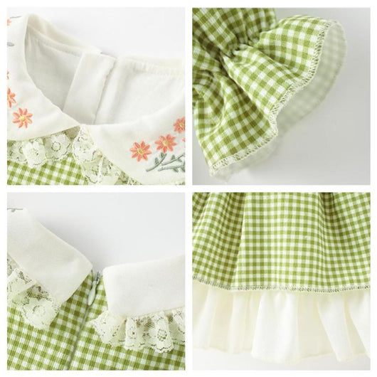 Vestido Infantil Estilo Pastoral de Manga Larga Princesa - Image 2