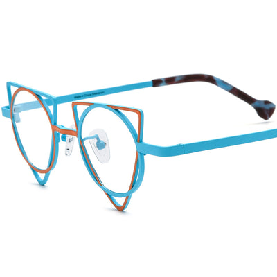 Gafas Graduadas Cat-eye Titanio Ultraligero con Lentes de Color - Image 6