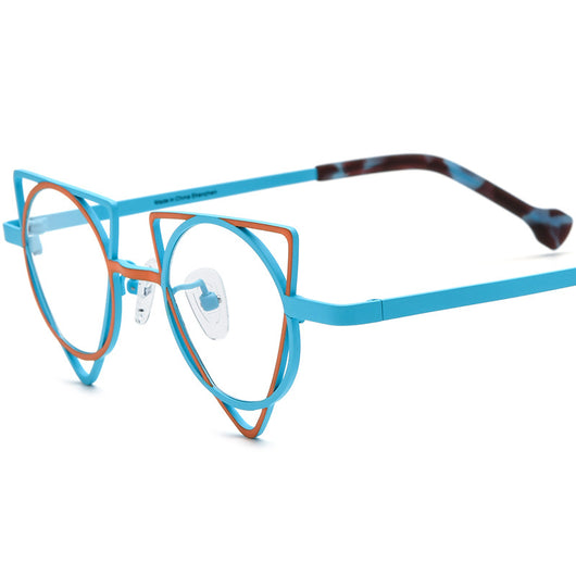 Gafas Graduadas Cat-eye Titanio Ultraligero con Lentes de Color - Image 6