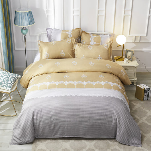 Juego de Cama Lujo con Funda Nórdica Estampada y Fundas de Almohada - Image 5