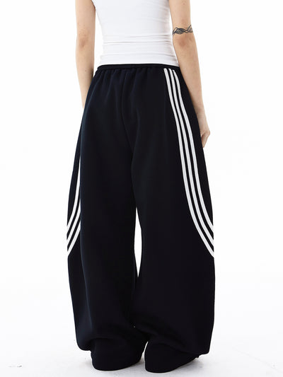 Pantalones de Chándal Cortos Retro a Rayas con Bloques de Color para Mujer - Image 21